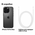 Смартфон Apple iPhone 16 Pro Max 256 Gb Black Titanium Dual: SIM + eSIM SKU.016.07
